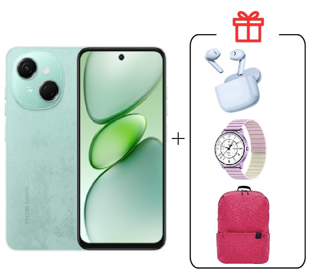 Смартфон Tecno Spark Go 1 3/64Gb Magic Skin Green+подарок купить,NaN