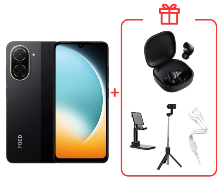 Смартфон Xiaomi Poco C71 3/64Gb Black + подарок купить,NaN