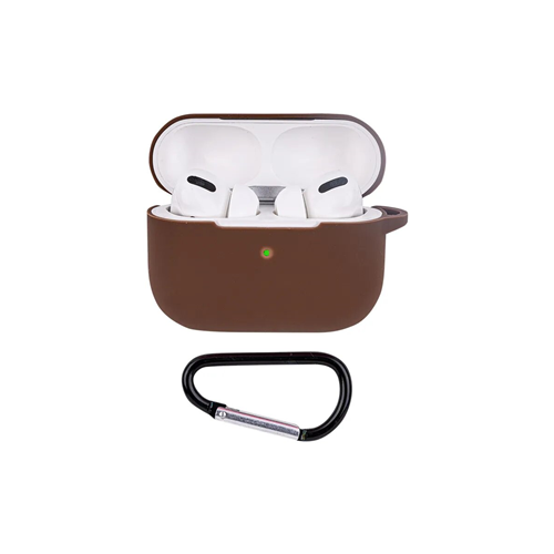 Чехол OEM для AirPods Pro с карабином коричневый