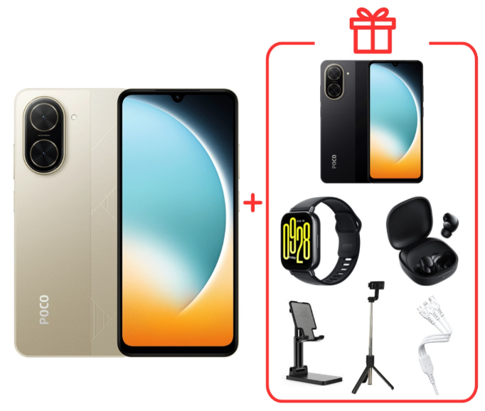 Смартфон Xiaomi Poco C71 4/128Gb Desert Gold + подарок купить,NaN