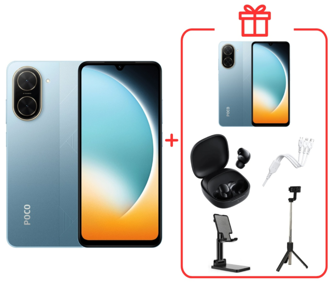 Смартфон Xiaomi Poco C71 4/128Gb Cool Blue + подарок