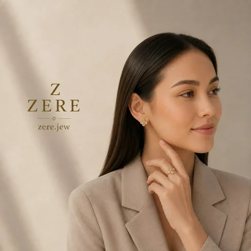 Комплект Zere серьги и кольцо в форме цветка 5.61г 17р