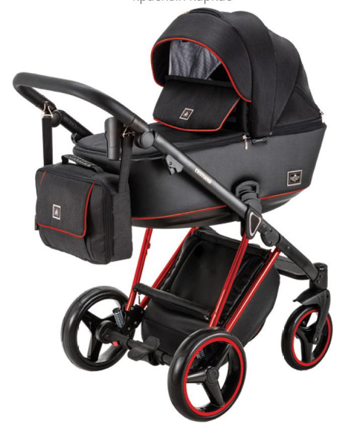 Коляска 2в1 Adamex Christiano SE CR-410 Black/Red купить,NaN