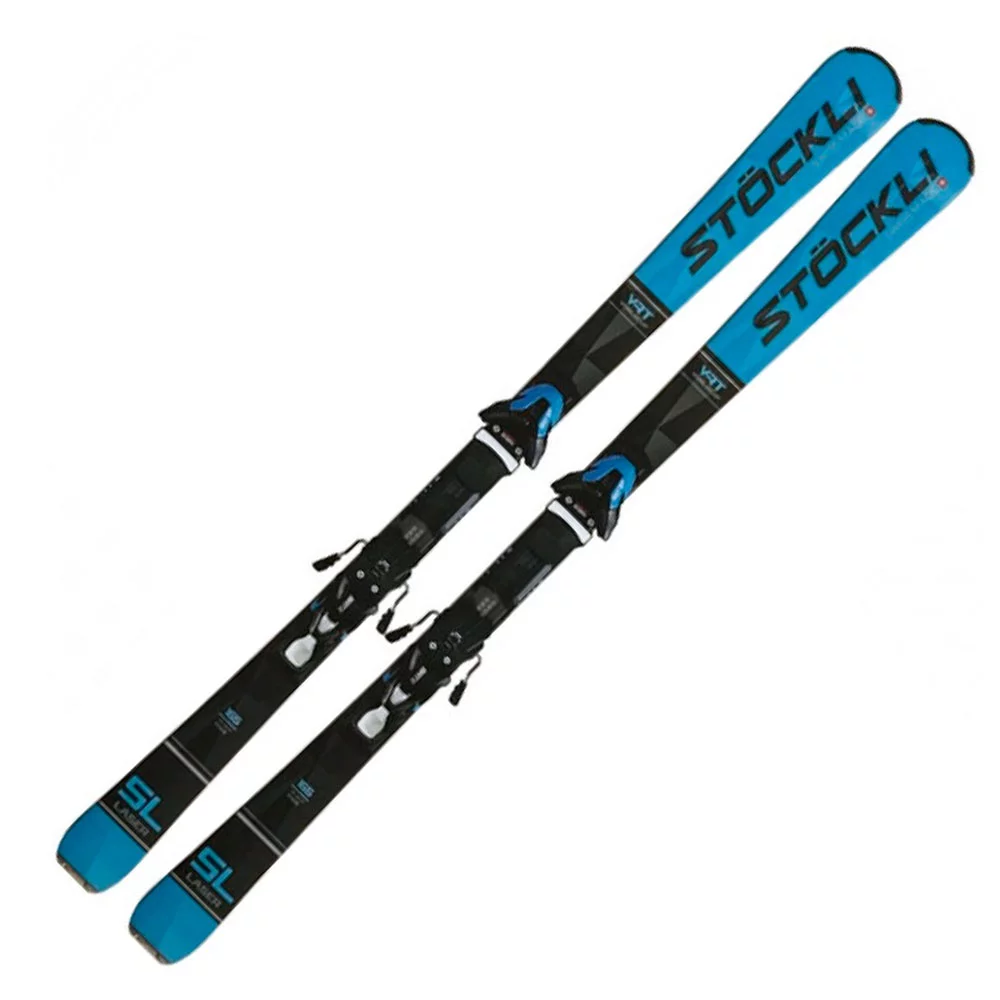 Лыжи Stockli Laser GS + MC12 41010223 черно-голубые 170 купить,NaN