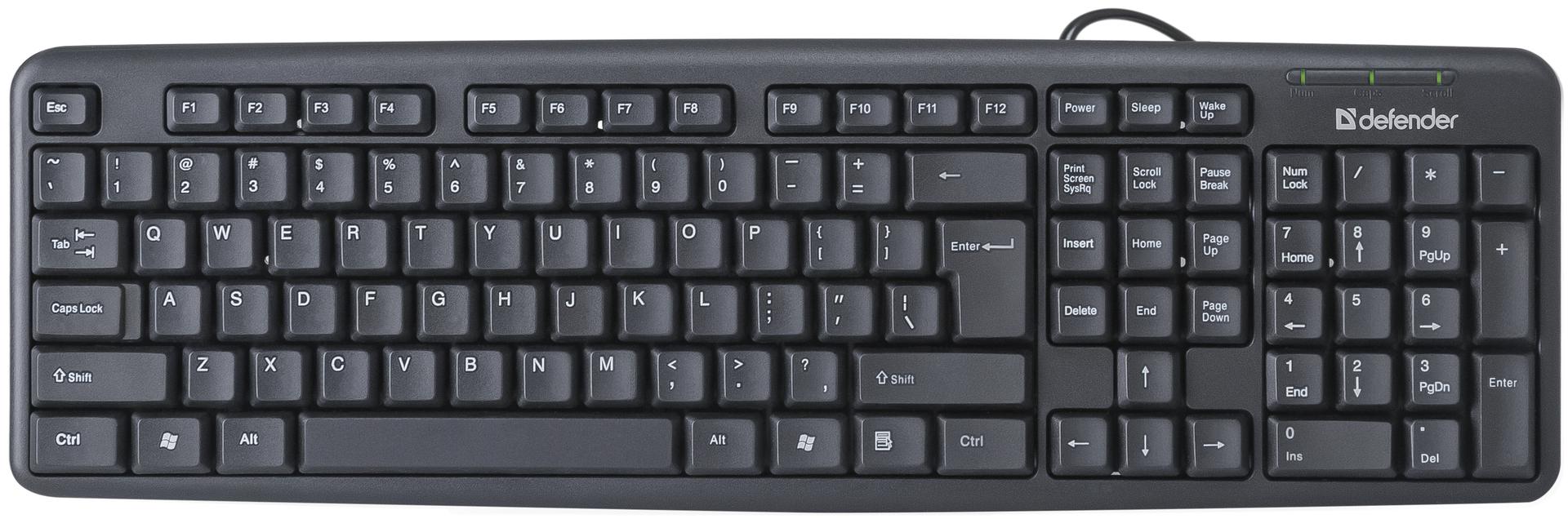 Клавиатура Defender Element HB-520 RU черная