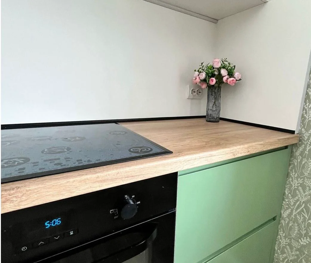 Кухонный гарнитур Фисташковый бриз 240x218x60см купить,NaN