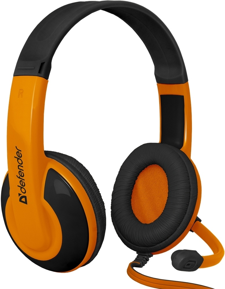 Наушники Defender Warhead G-120 черно-оранжевые купить,NaN