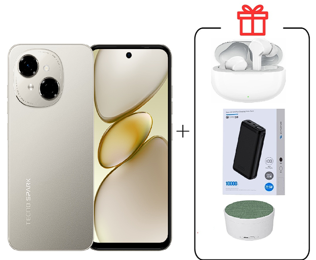 Смартфон Tecno Spark Go 1 3/64Gb Titanium Gold+подарок