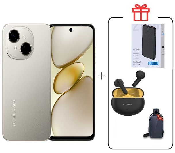 Смартфон Tecno Spark Go 1 3/64Gb Titanium Gold+подарок купить,NaN
