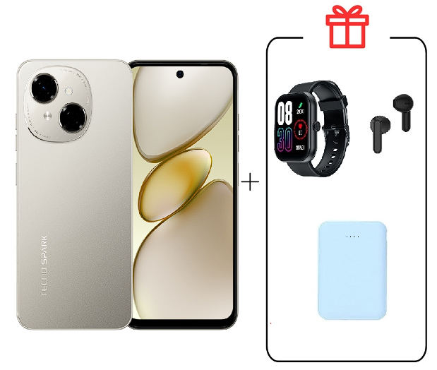 Смартфон Tecno Spark Go 1 3/64Gb Titanium Gold+подарок купить,NaN