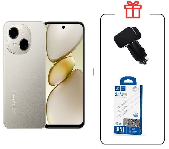 Смартфон Tecno Spark Go 1 3/64Gb Titanium Gold+подарок купить,NaN