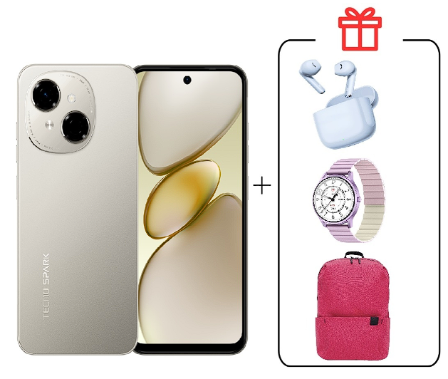 Смартфон Tecno Spark Go 1 3/64Gb Titanium Gold+подарок
