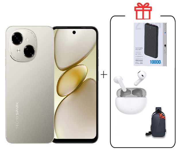 Смартфон Tecno Spark Go 1 3/64Gb Titanium Gold+подарок купить,NaN