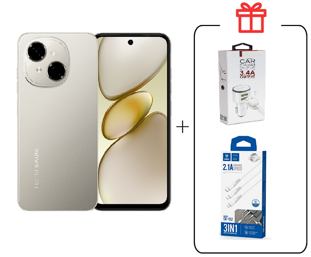 Смартфон Tecno Spark Go 1 3/64Gb Titanium Gold+подарок купить,NaN