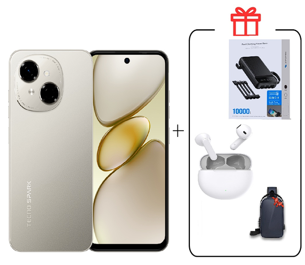 Смартфон Tecno Spark Go 1 3/64Gb Titanium Gold+подарок