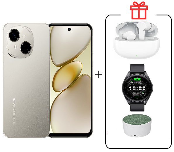 Смартфон Tecno Spark Go 1 3/64Gb Titanium Gold+подарок купить,NaN