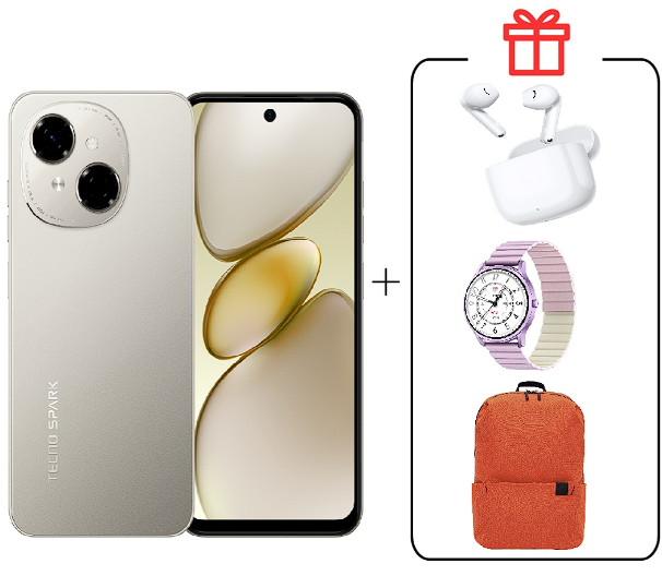 Смартфон Tecno Spark Go 1 3/64Gb Titanium Gold+подарок купить,NaN