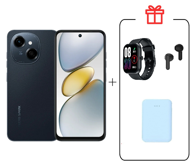 Смартфон Tecno Spark Go 1 3/64Gb Startrail Black+подарок купить,NaN