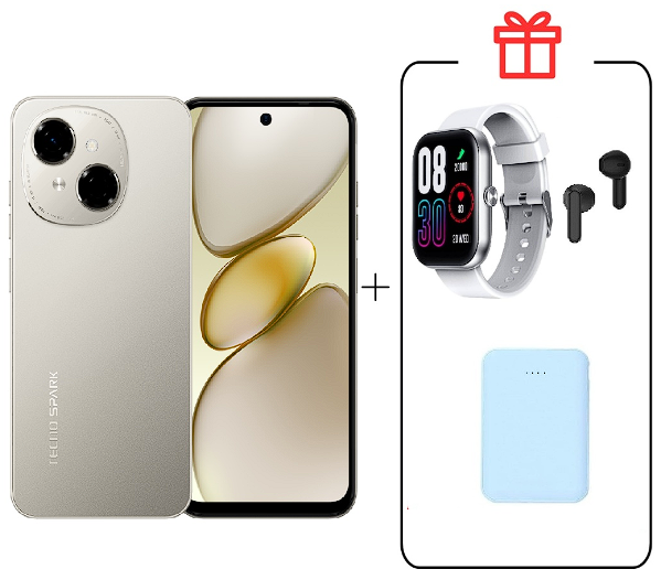 Смартфон Tecno Spark Go 1 3/64Gb Titanium Gold+подарок купить,NaN