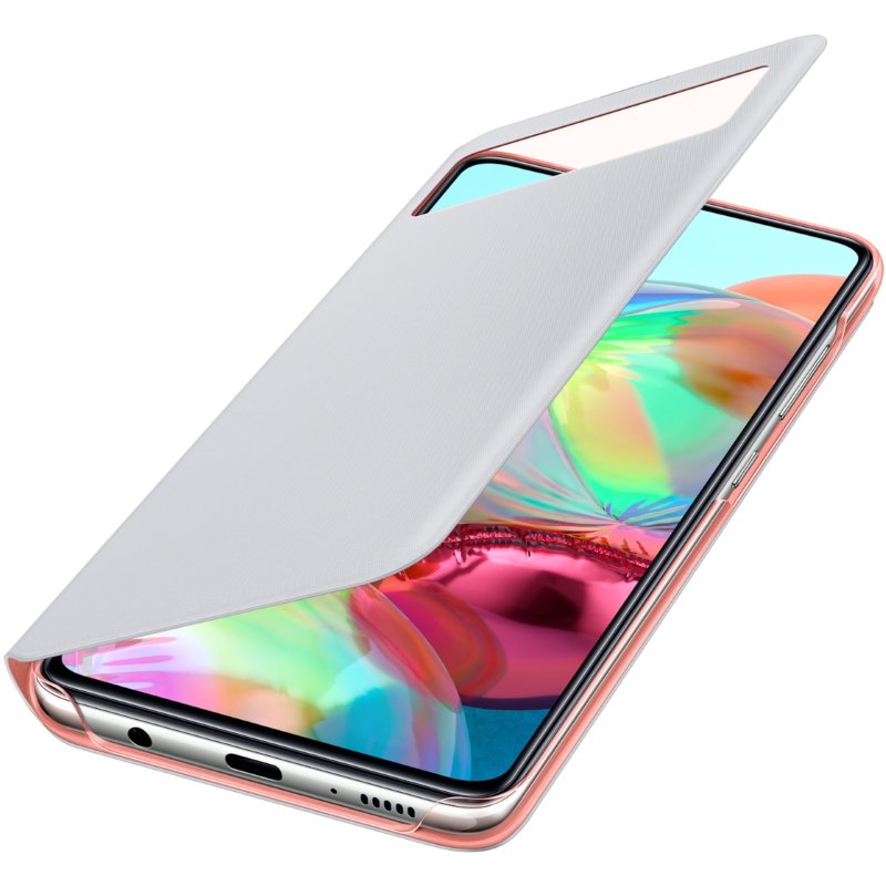 Чехол S View Wallet Cover для Samsung Galaxy A71 EF-EA715PWEGRU белый купить,NaN