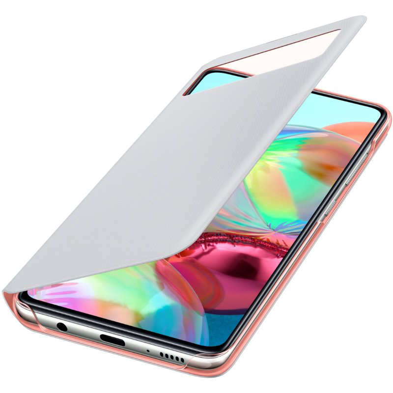 Чехол S View Wallet Cover для Samsung Galaxy A71 EF-EA715PWEGRU белый купить,NaN