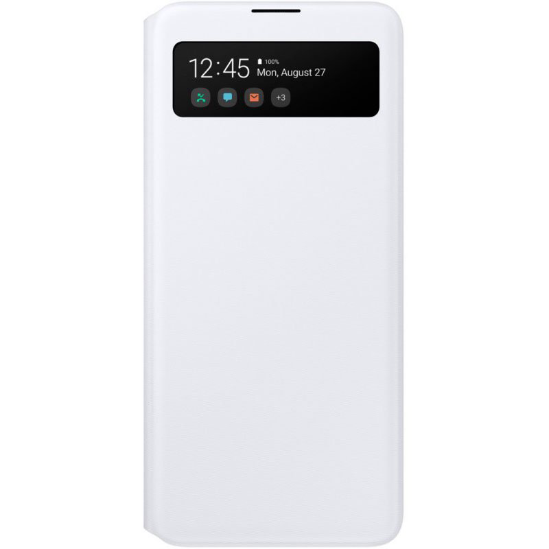 Чехол S View Wallet Cover для Samsung Galaxy A41 белый купить,NaN
