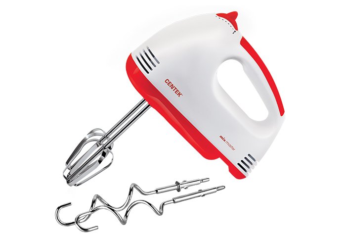 Миксер Centek CT-1111 бело-красный - ForteMarket Миксер Centek CT-1111 бело-красный купить,0