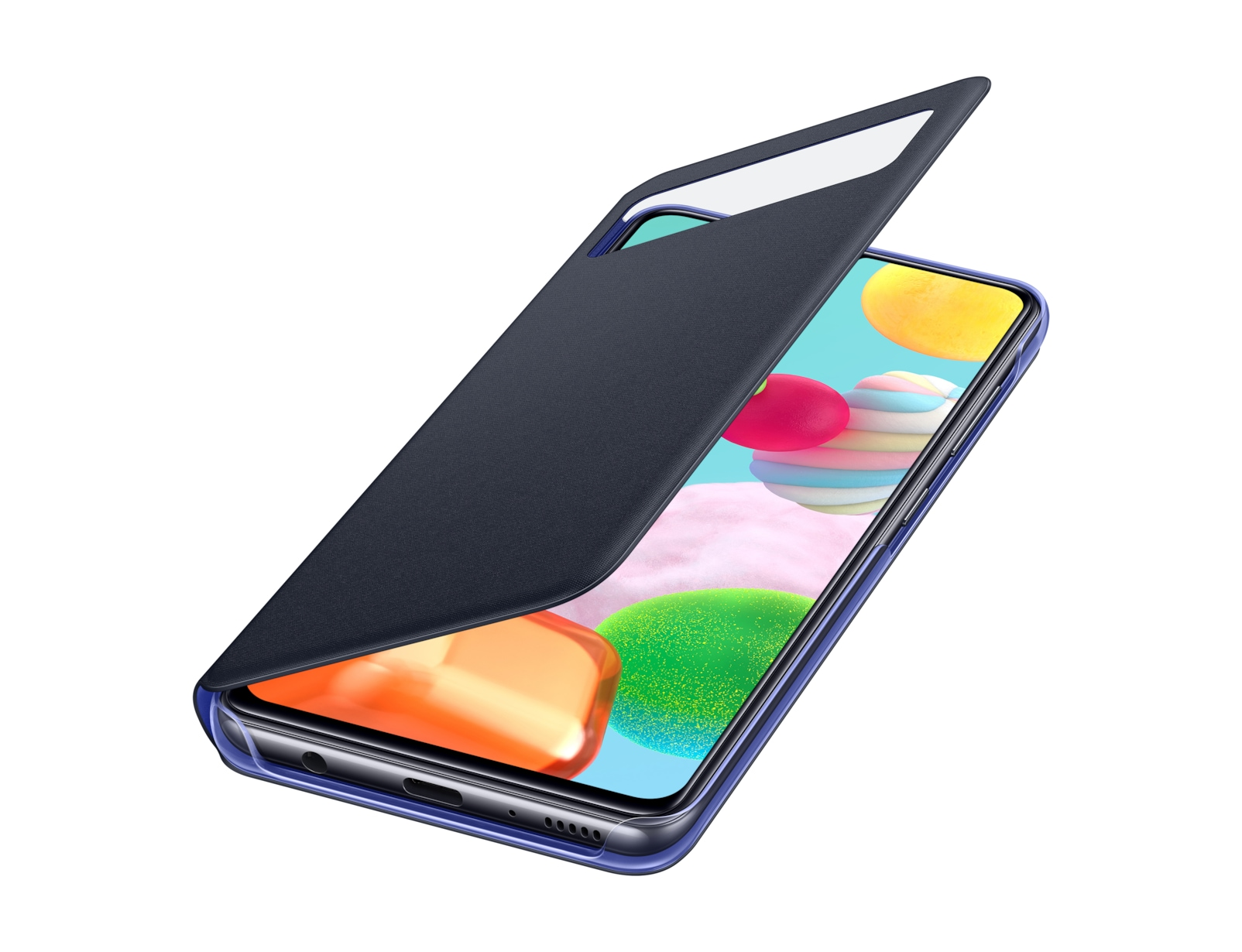 Чехол S View Wallet Cover для Samsung Galaxy A41 черный купить,NaN