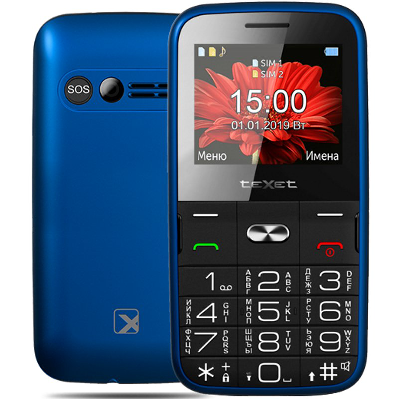 Мобильный телефон Texet TM-B227 Blue купить,NaN