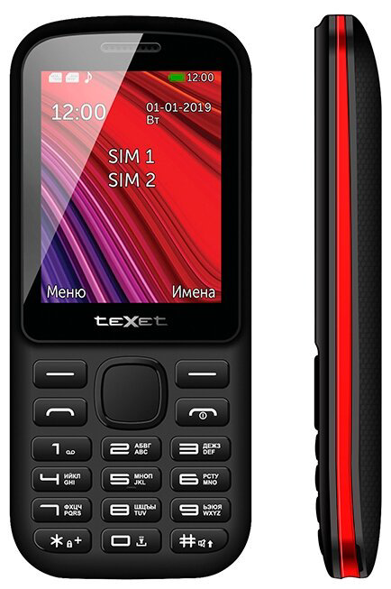 Мобильный телефон Texet TM-208 Black-Red купить,NaN