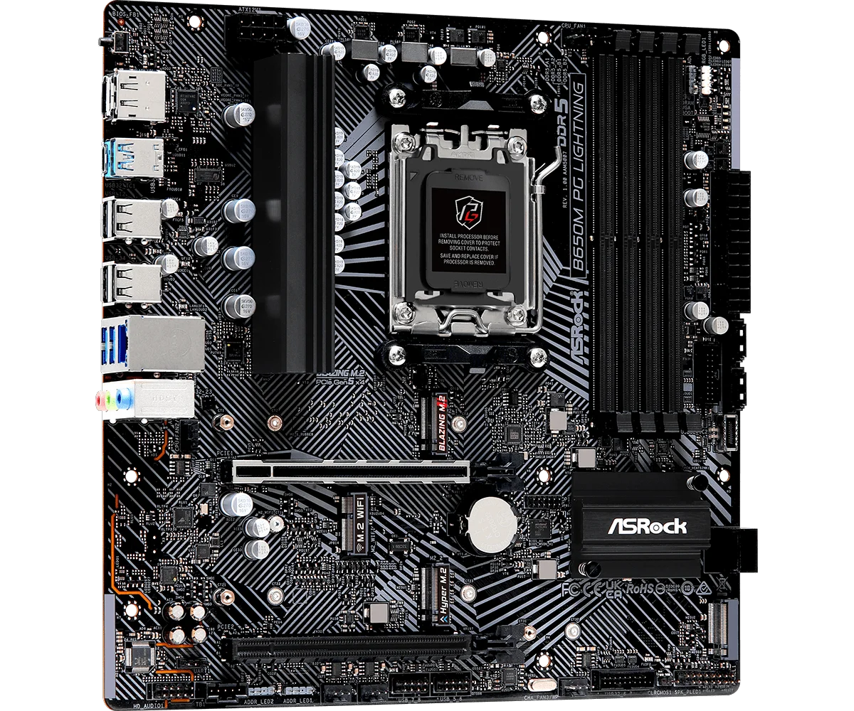 Материнская плата ASRock B650M PG Lightning DDR5 90-MXBMV0-A0UAYZ купить,0
