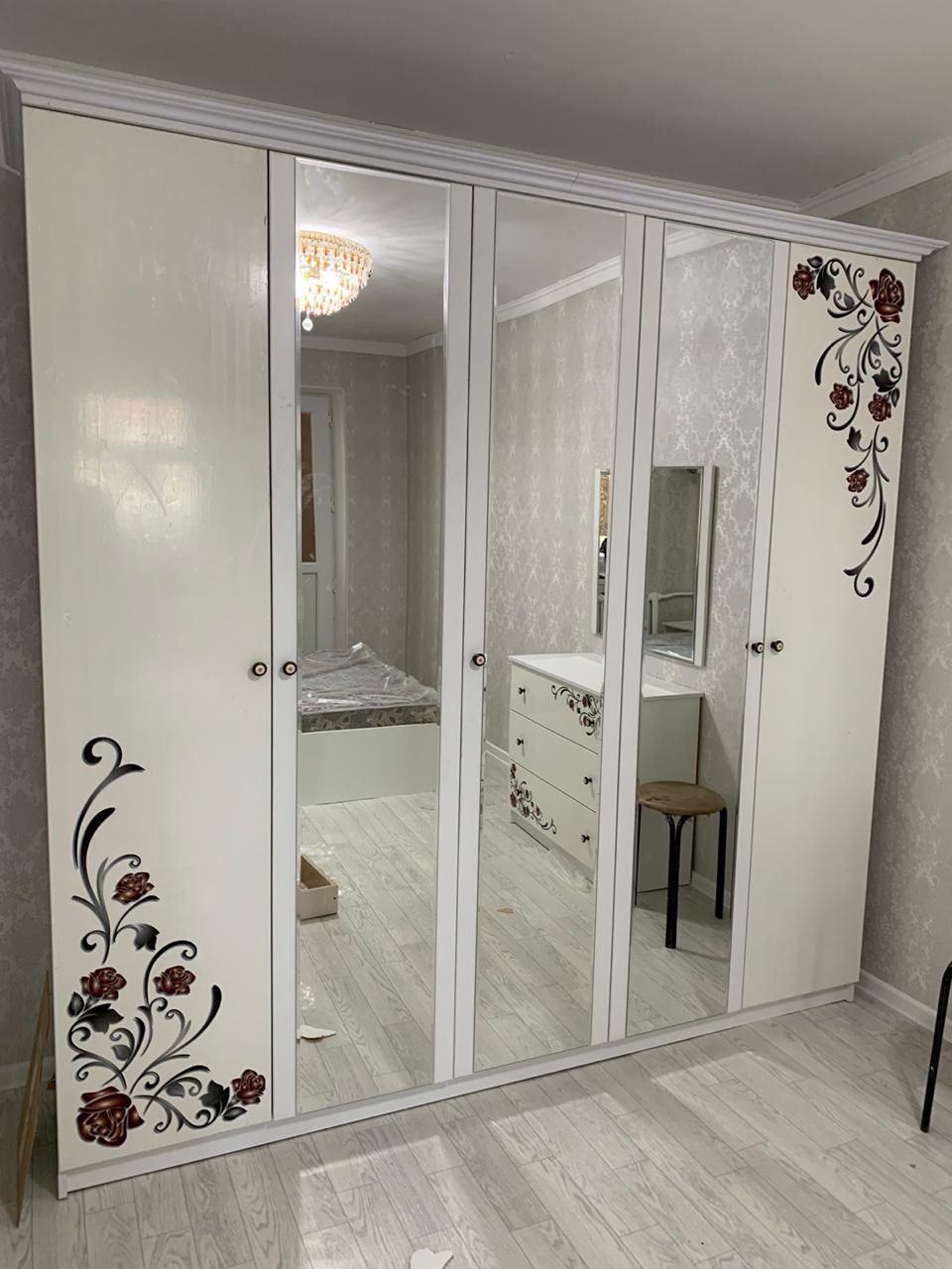 Спальный гарнитур Амели 5Д белый купить,NaN