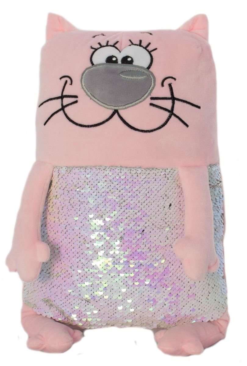 Мягкая игрушка KiddieArt Кот Tallula Пайетка 45см  купить,NaN