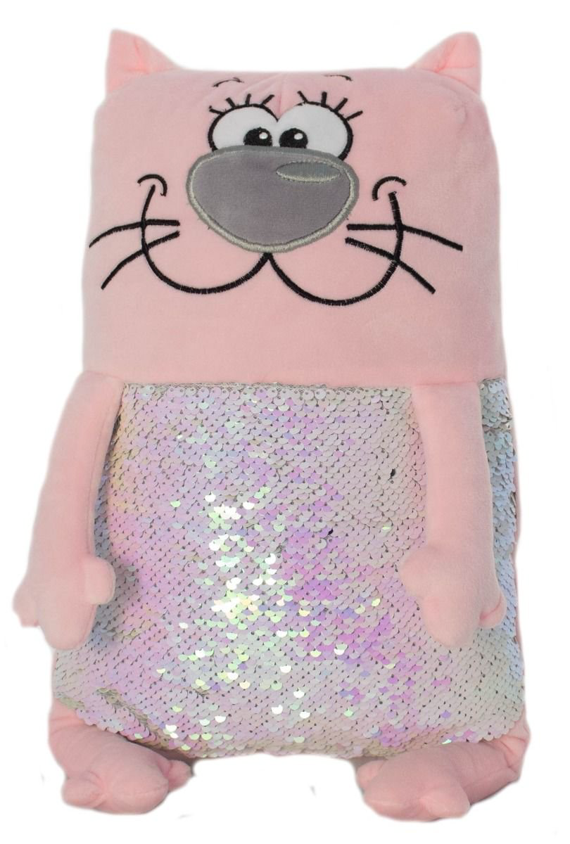 Мягкая игрушка KiddieArt Кот Tallula Пайетка 45см  купить,NaN