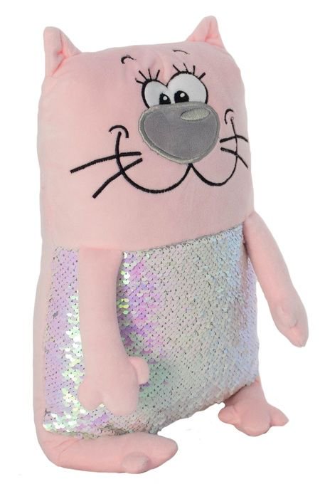 Мягкая игрушка KiddieArt Кот Tallula Пайетка 45см  купить,NaN