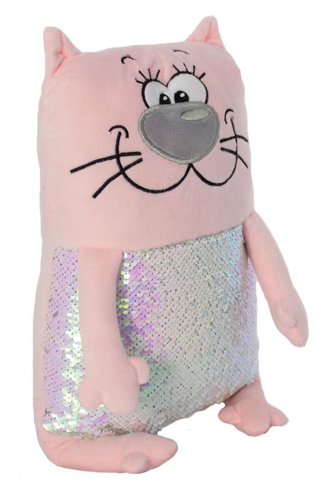 Мягкая игрушка KiddieArt Кот Tallula Пайетка 45см  купить,NaN