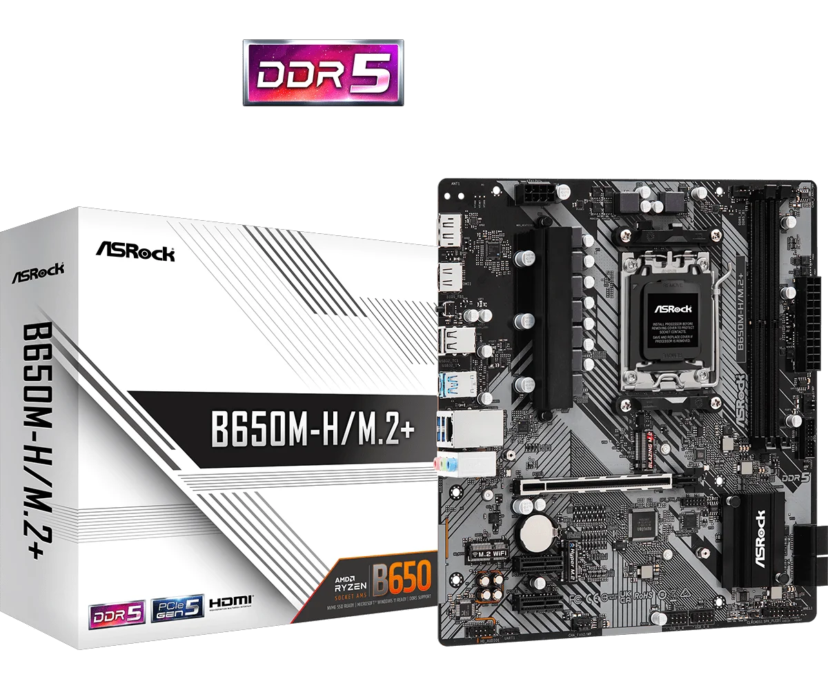 Материнская плата ASRock B650M-H/M.2+ DDR5 купить,0