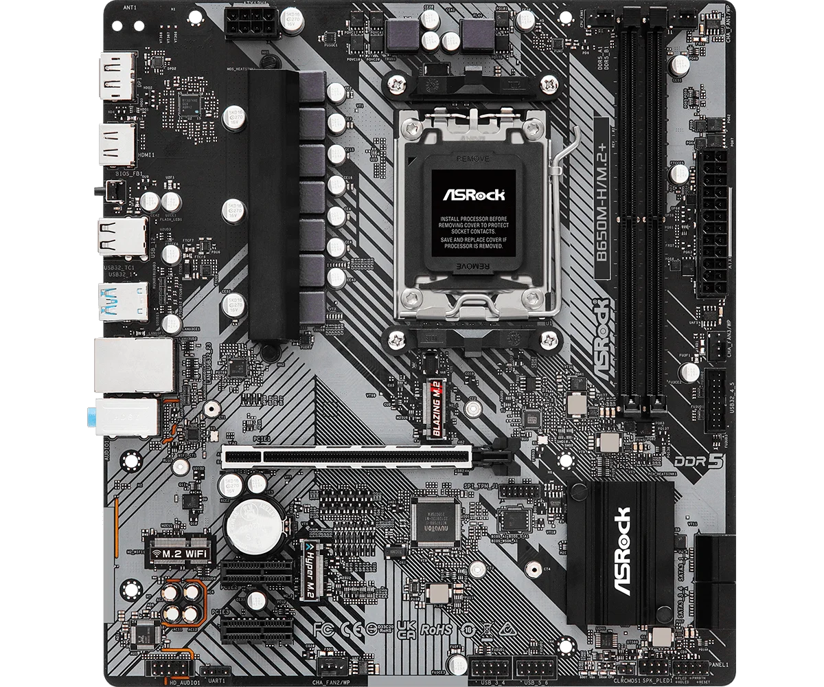 Материнская плата ASRock B650M-H/M.2+ DDR5 купить,0