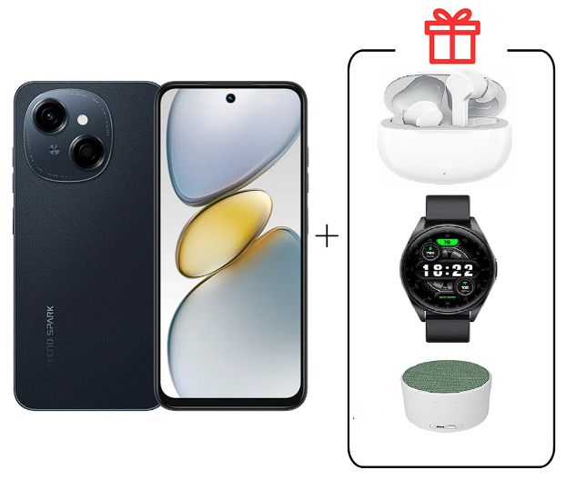 Смартфон Tecno Spark Go 1 3/64Gb Startrail Black+подарок купить,NaN