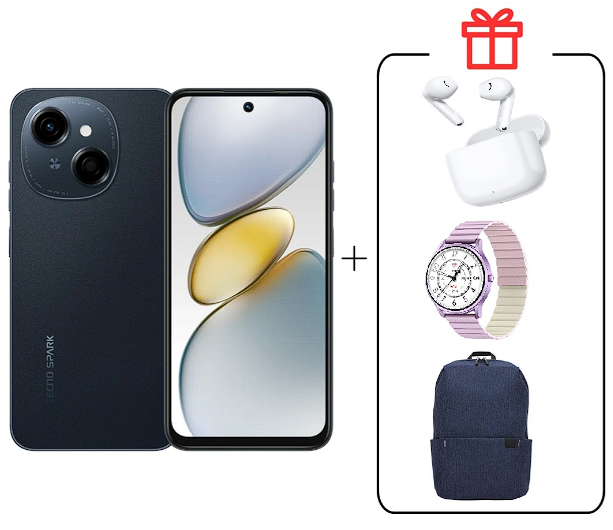 Смартфон Tecno Spark Go 1 3/64Gb Startrail Black+подарок купить,NaN
