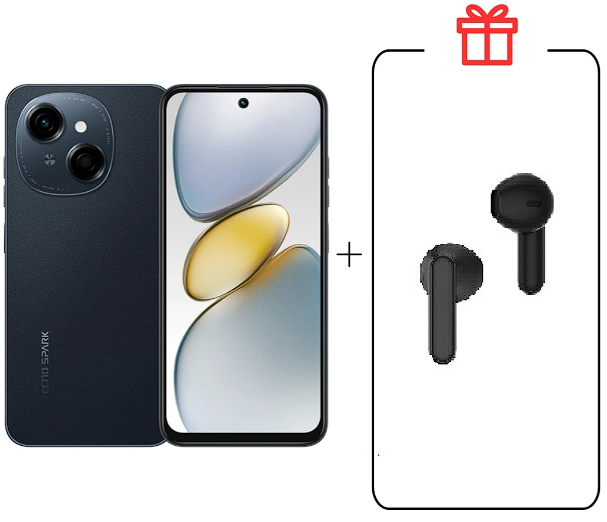 Смартфон Tecno Spark Go 1 3/64Gb Startrail Black+подарок купить,NaN