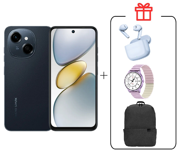 Смартфон Tecno Spark Go 1 3/64Gb Startrail Black+подарок купить,NaN