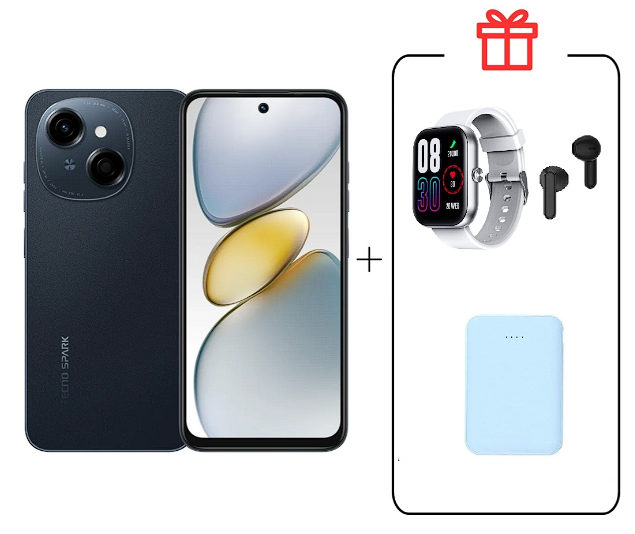 Смартфон Tecno Spark Go 1 3/64Gb Startrail Black+подарок купить,NaN