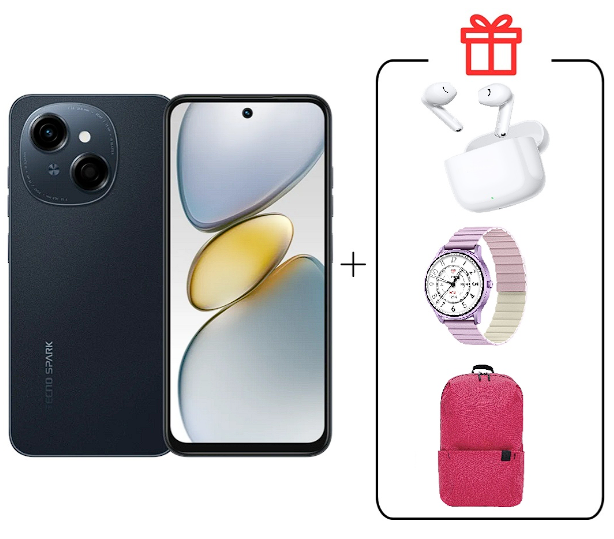 Смартфон Tecno Spark Go 1 3/64Gb Startrail Black+подарок купить,NaN