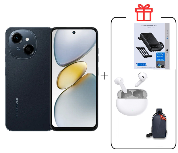 Смартфон Tecno Spark Go 1 3/64Gb Startrail Black+подарок купить,NaN