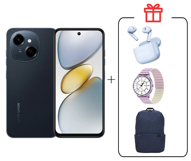 Смартфон Tecno Spark Go 1 3/64Gb Startrail Black+подарок купить,NaN