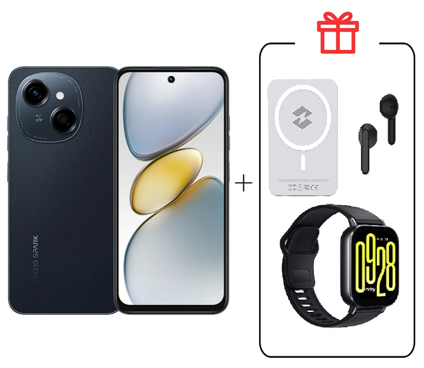 Смартфон Tecno Spark Go 1 3/64Gb Startrail Black+подарок купить,NaN