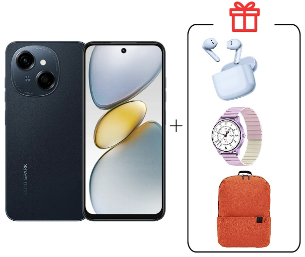 Смартфон Tecno Spark Go 1 3/64Gb Startrail Black+подарок купить,NaN