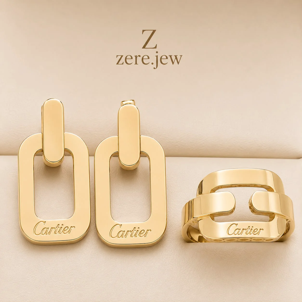 Золотой комплект Zere 585 пробы серьги и кольцо 6,89г 18,5р - ForteMarket Золотой комплект Zere 585 пробы серьги и кольцо 6,89г 18,5р купить,568425