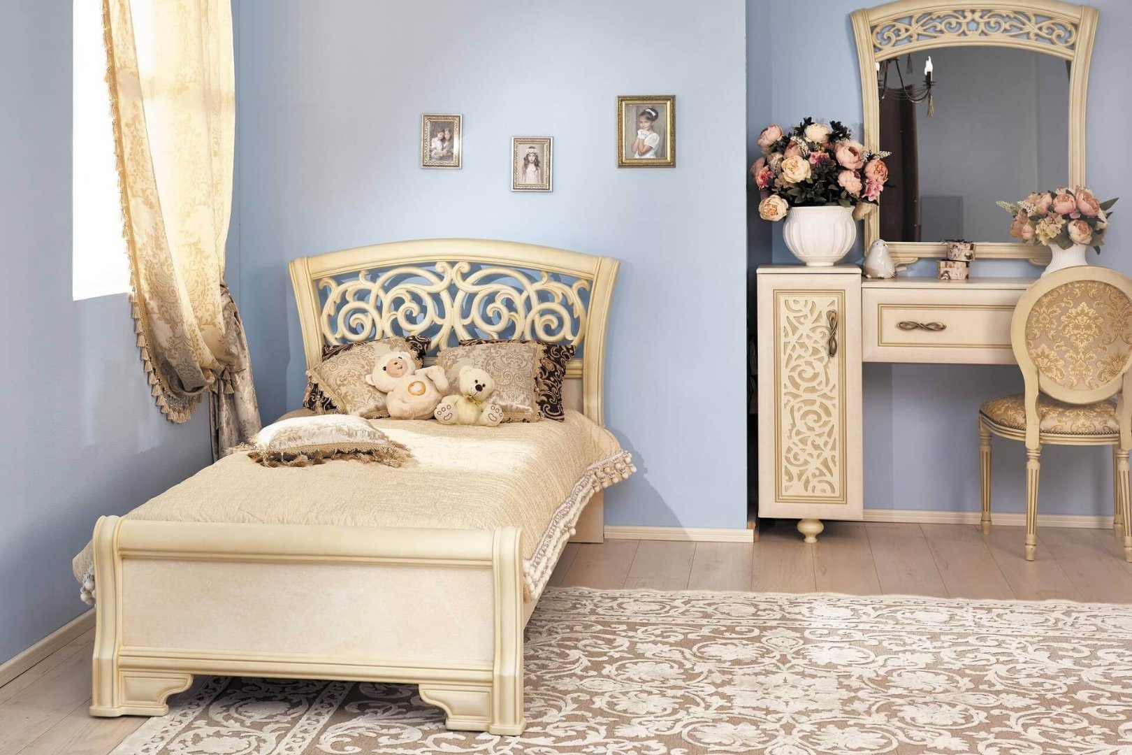 Кровать Любимый Дом ППУ Александрия 90х200 см бежевый купить,NaN